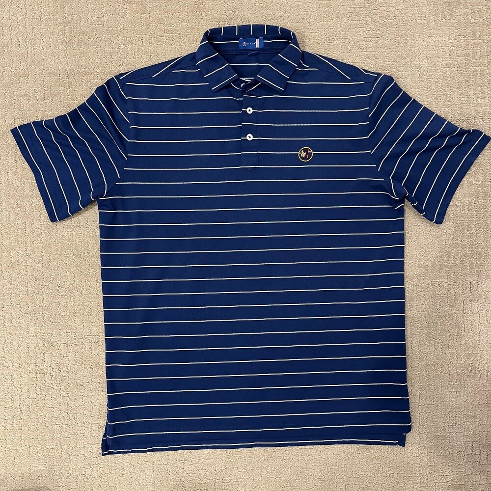 Stitch Blue Striped Golf Polo - Seminole Golf Club - Mens M/L